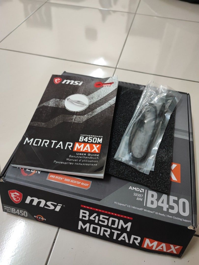 MSI B450M MORTAR MAX RYZEN 5000 READY, Computers & Tech, Parts