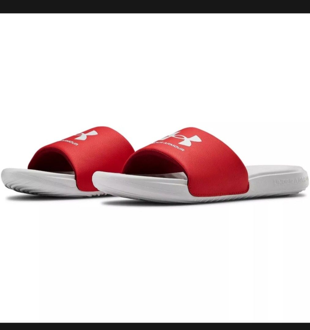 under armour sandals red