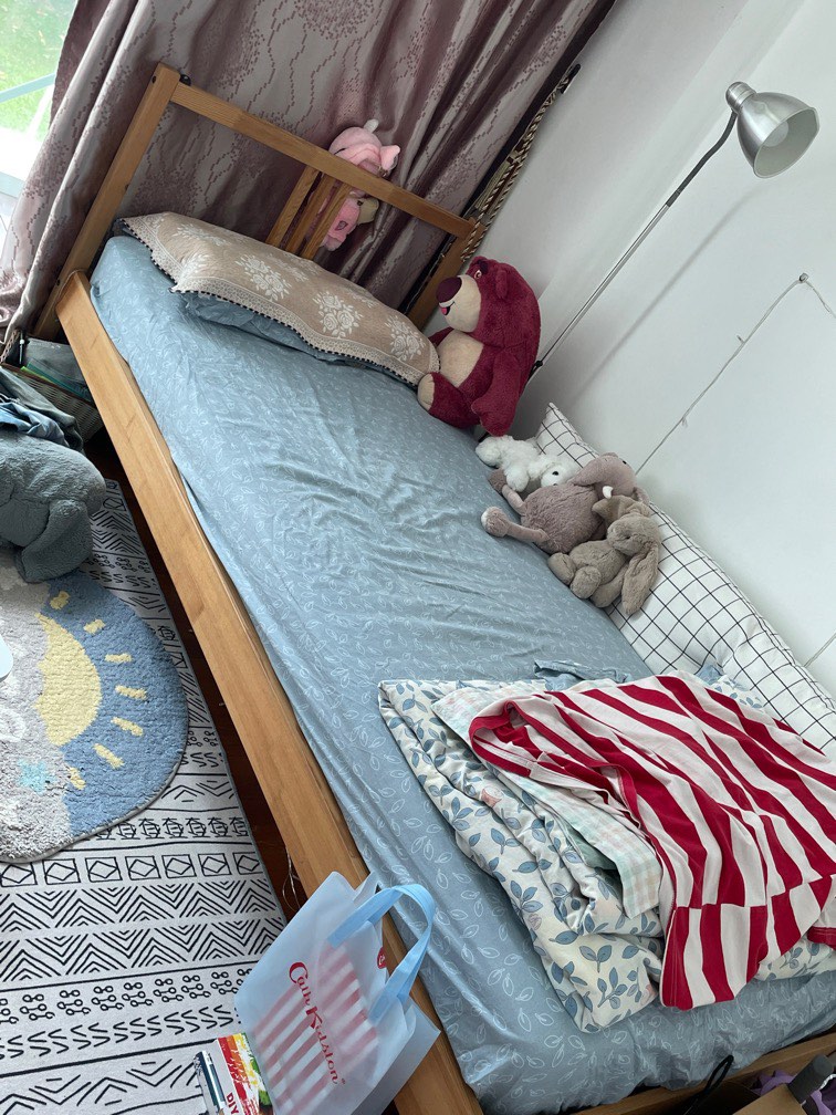 New IKEA sprung mattress and bed frame, Furniture & Home Living