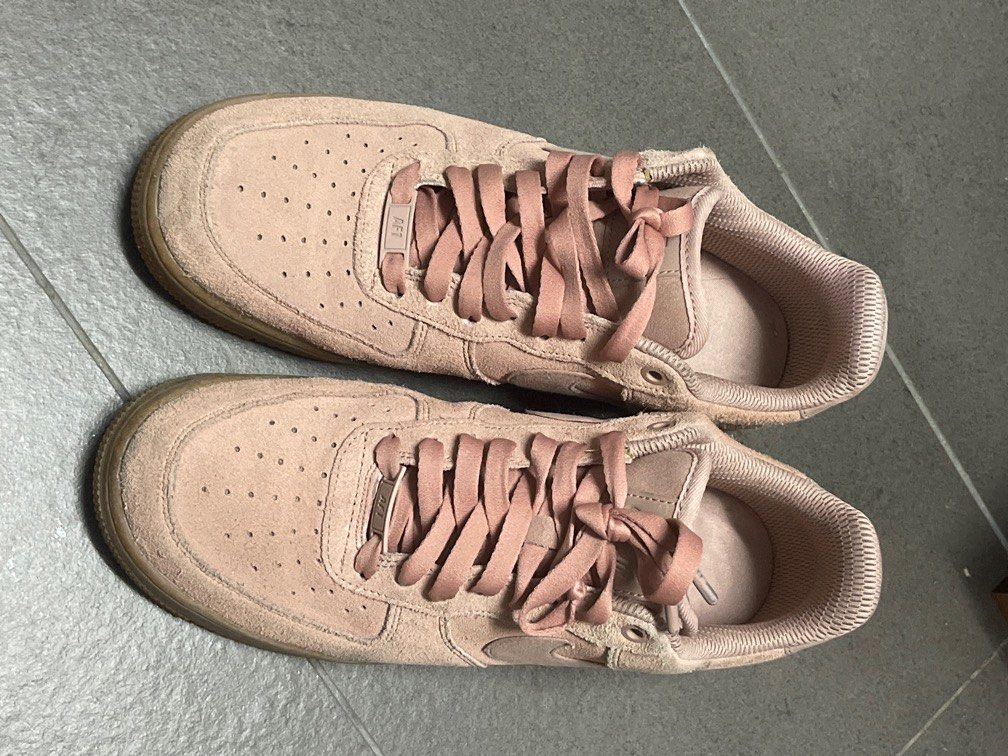 Nike air force 1 pink velvet top