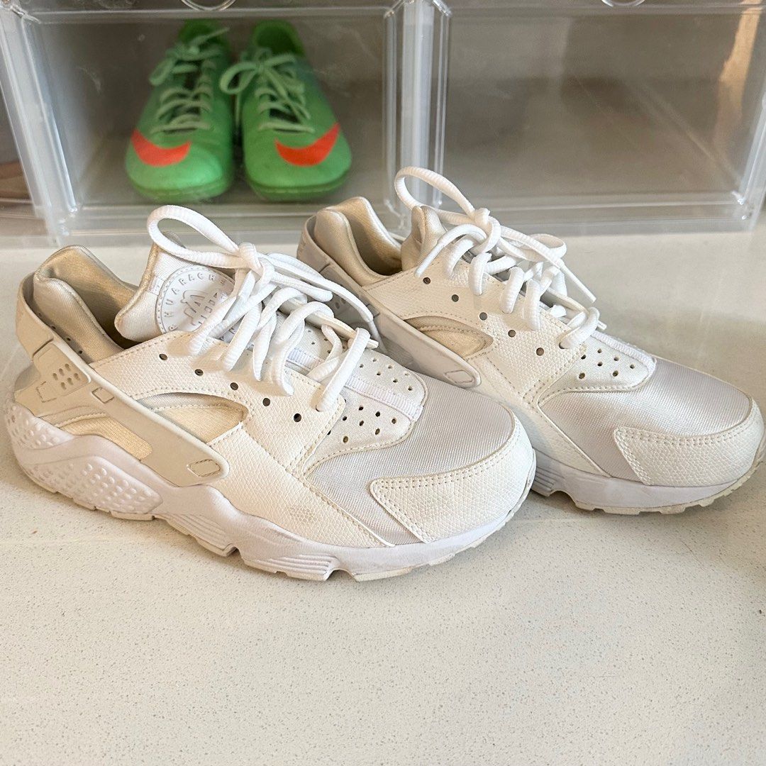 Nike Air Huarache White Women s Fashion Footwear Sneakers on