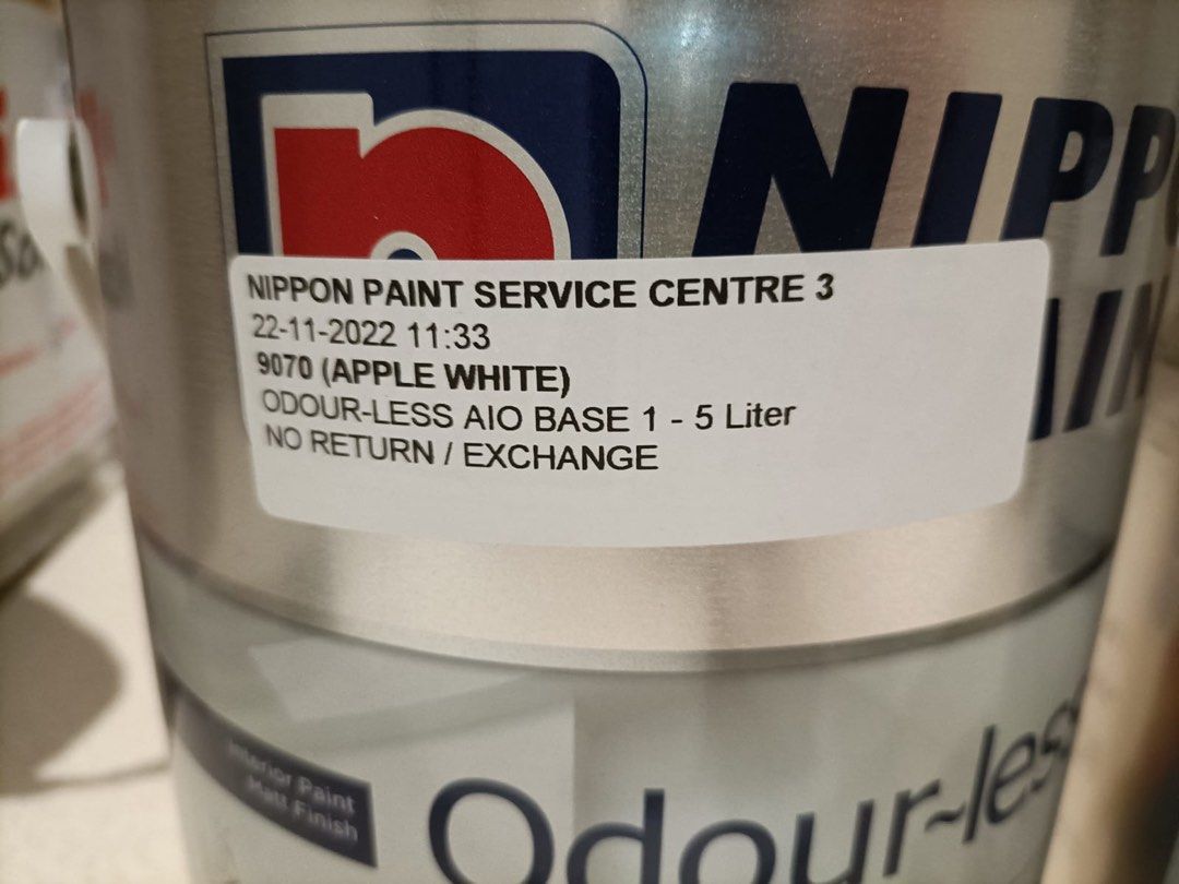 Nippon Paint (Apple white), Furniture & Home Living, Cleaning