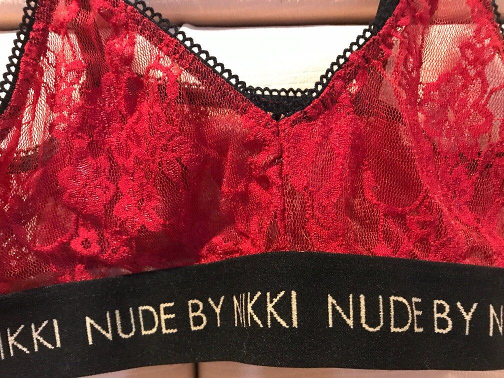 Nude by Nikki Lace Bra Top - M (Category: Undergarments & Loungewear) located in Davao. Submitted by peanut316 (Listing ID 1207320170, Image 3). Description: Bra top only Please know your size for this brand. Seems small in person but actually stretches quite well. But would not recommend for anyone beyond a Medium size. Very sexy Good condition. Small gap in between seams in photo 3 (factory issue if at all) but the band is very sturdy when stre