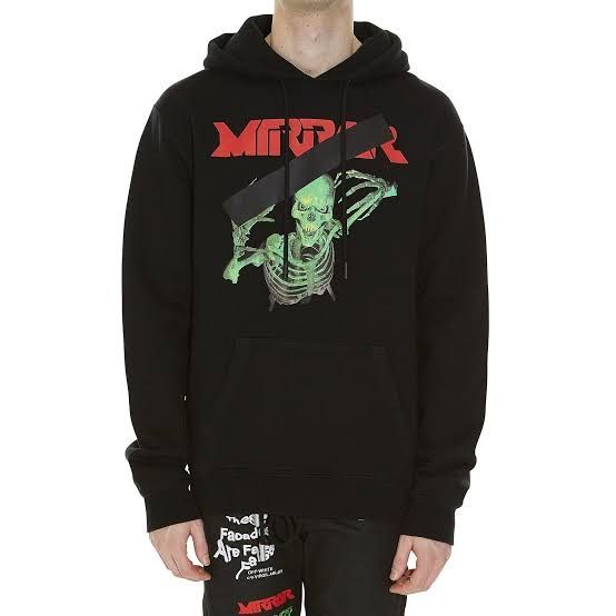 Off white skull deals mirror hoodie