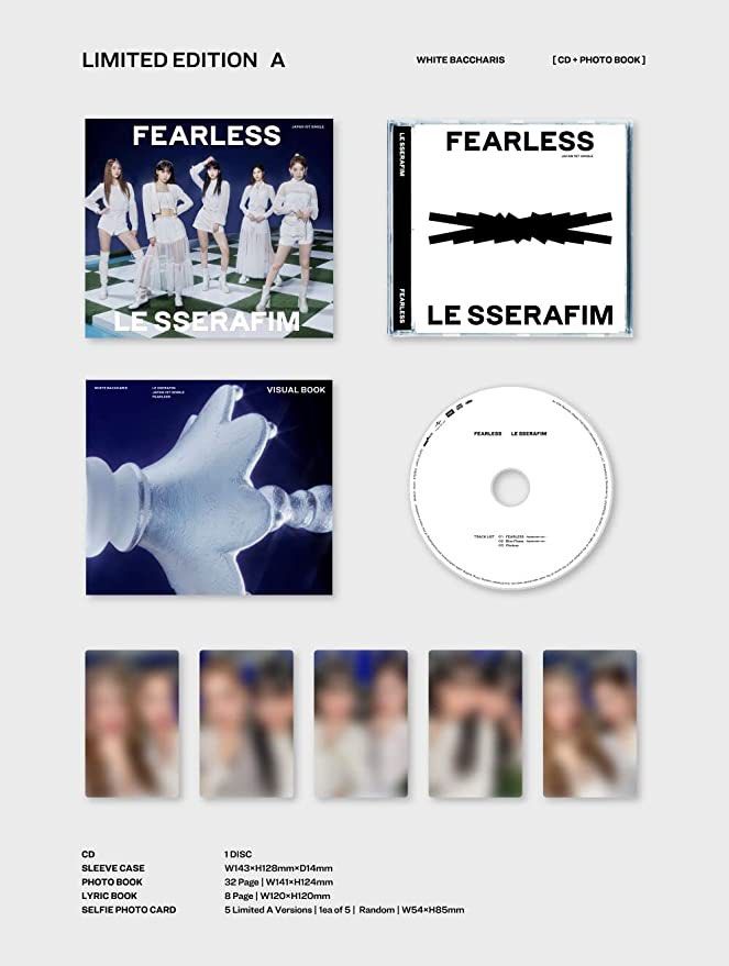 LE SSERAFIM FEARLESS 日本初回生産限定盤A CD + 32頁White Bacharis