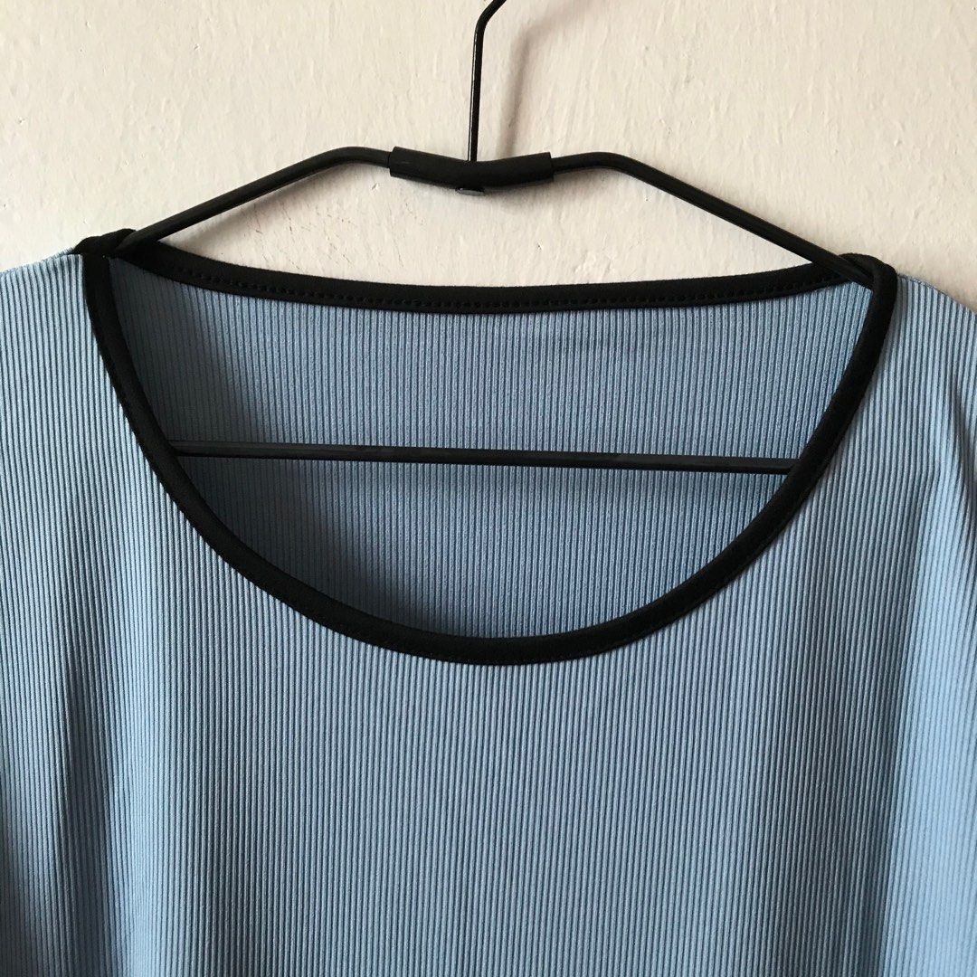 Pastel Blue Top, Women's Fashion, Tops, Shirts on Carousell