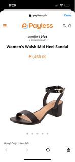 Payless Comfor Plus Women’s Walsh Mid Heel Sandal in Black