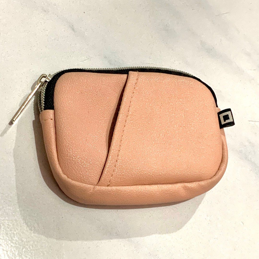 Wristlet Keychain Wallet w/ Silicone Beads & Tassel - Pink