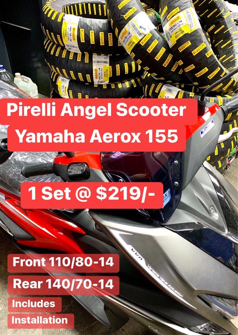 Pirelli Angel Scooter Tire Front 110/70-16 52S Bias - Wet Grip Performance For Urban Commuting