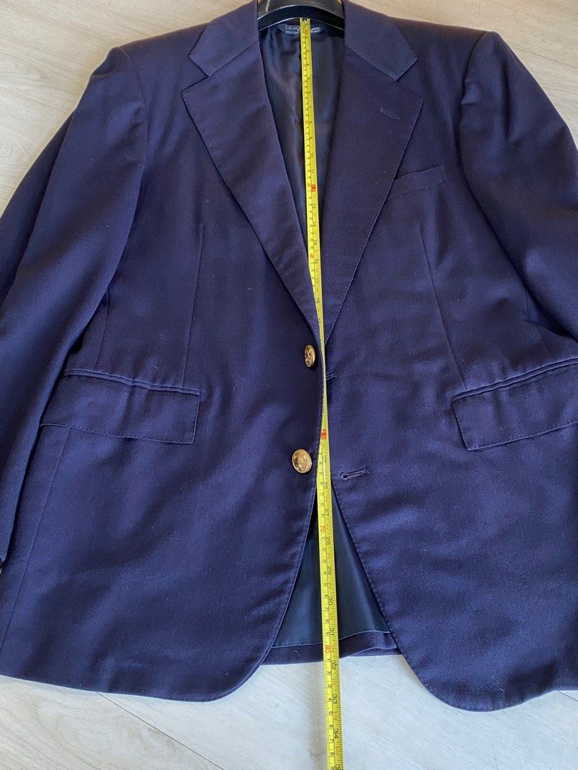Polo Ralph Lauren Men s Navy Blue Blazer Jacket Gold buttons approx L size