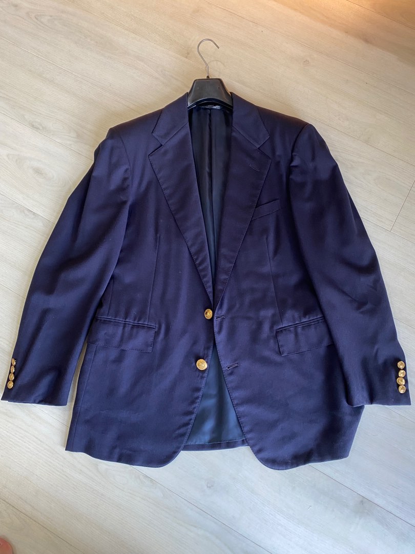 Ralph lauren navy blue blazer with outlet gold buttons