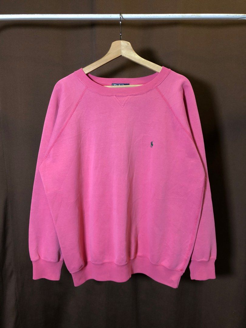 Polo Ralph Lauren sweatshirt (Light Pink), Men's Fashion, Tops & Sets,  Hoodies on Carousell