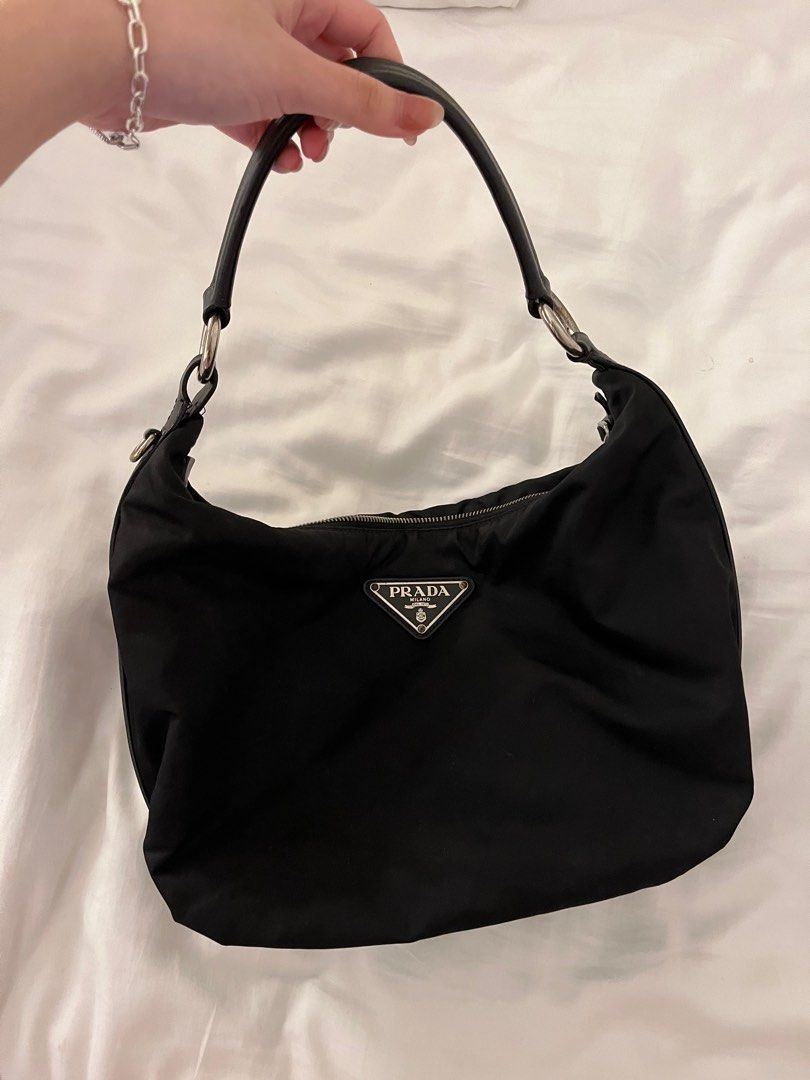 Prada Tessuto Pochette - Black Handle Bags, Handbags - PRA871908