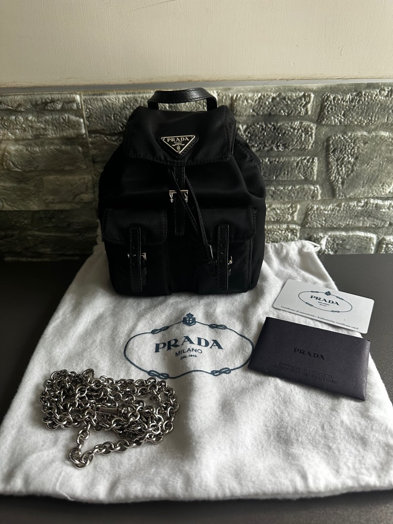 Prada mini backpack, 名牌, 手袋及銀包- Carousell