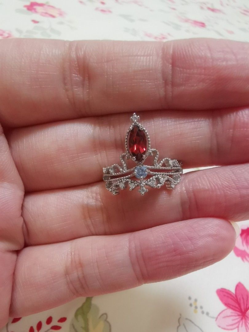 Garnet crown ring shop