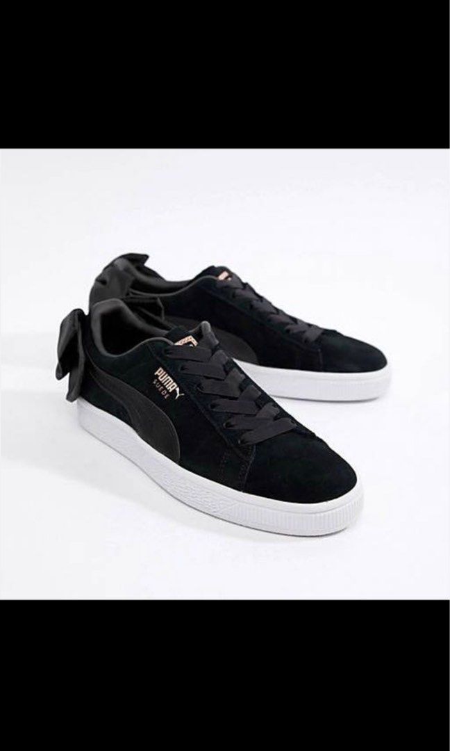 Puma black bow trainers top