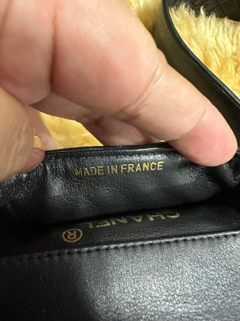 Chanel Belt Bag Rare Vintage 90s Mini Fanny Pack Waist Black Leather  Baguette
