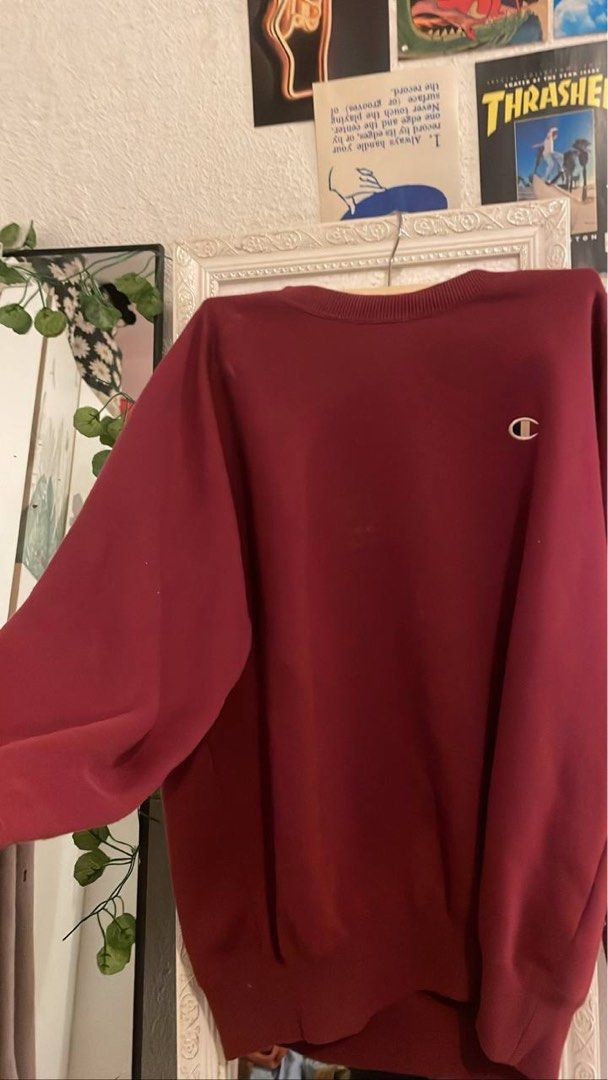 champion red sweater women's