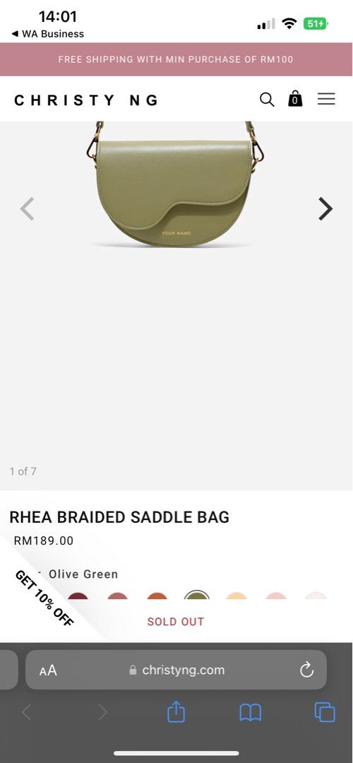 Rhea braided saddle bag Christy Ng, Women's Fashion, Bags & Wallets ...