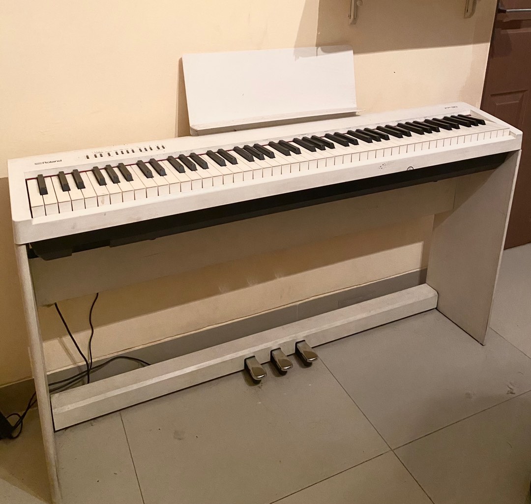 Original Roland FP30 With Stand White Digital Piano FP 30 Putih Normal