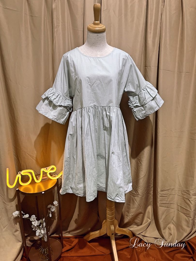 Sage Green Dress, Women's Fashion, Dresses & Sets, Dresses on Carousell