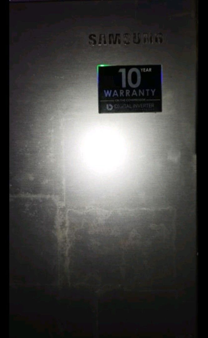 Samsung inverter ref (Category: Refrigerators and Freezers) located in Quezon City. Submitted by dtzee (Listing ID 1207277921, Image 1). Description: Samsung inverter ref. HxWxL (cm) 159x59x64 honest issues: -cosmetics appearance as seen on pic (handle) -crack on ice bucket but doesn't affect its use. -missing egg tray and one glass Slide -it suddenly don't have cold air but the fan is working. I don't know the issue but you can have it check wit