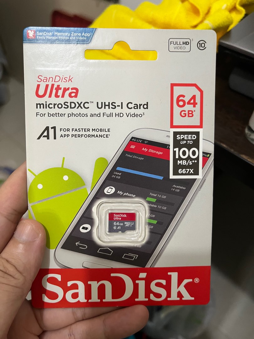 SanDisk Ultra microSDXC UHS-1 Card (64gb), Mobile Phones & Gadgets, Mobile & Gadget Accessories ...