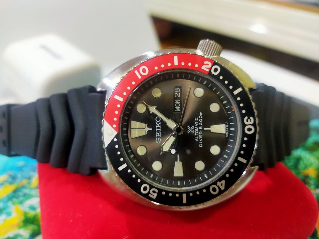 Seiko Padi turtle black Diver 200m automatic, Luxury, Watches on Carousell