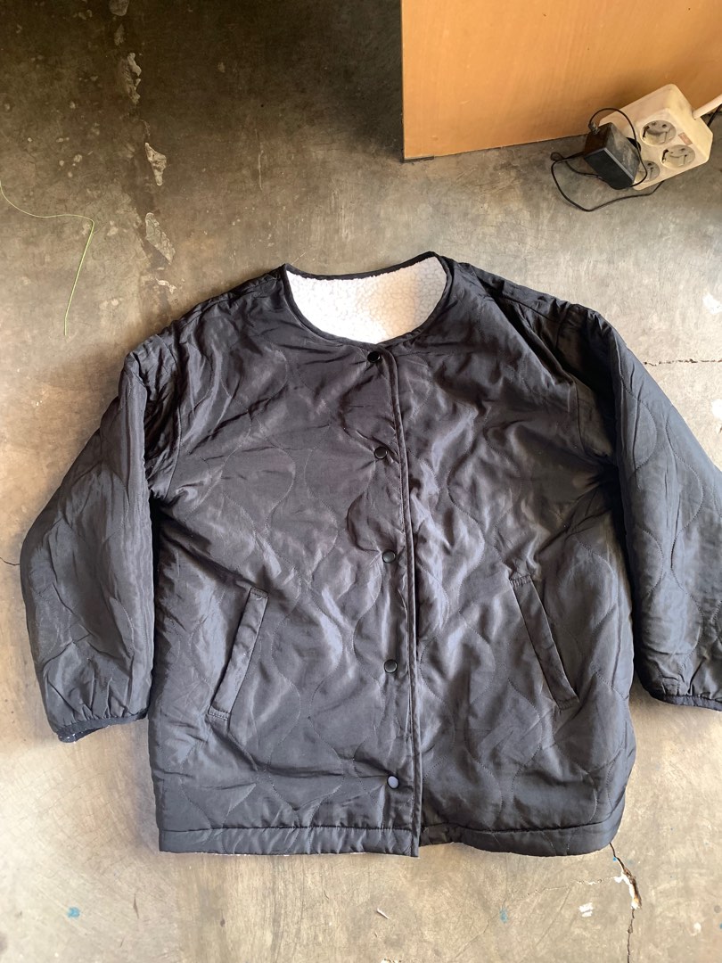 sherpa liner jacket, Fesyen Pria, Pakaian , Baju Luaran di Carousell