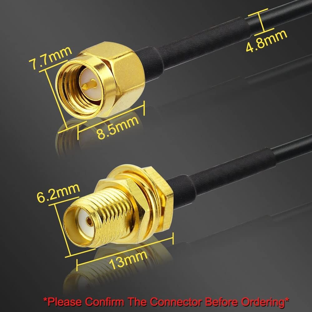 SMA WiFi Antenna Extension 10M SMA Male to SMA Female Low Loss RG58 Coaxial Cable Patch Lead