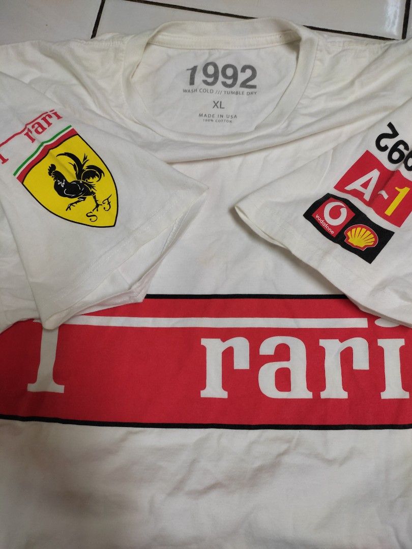 Streetwear parody Ferrari shirt Men s Fashion Tops Sets
