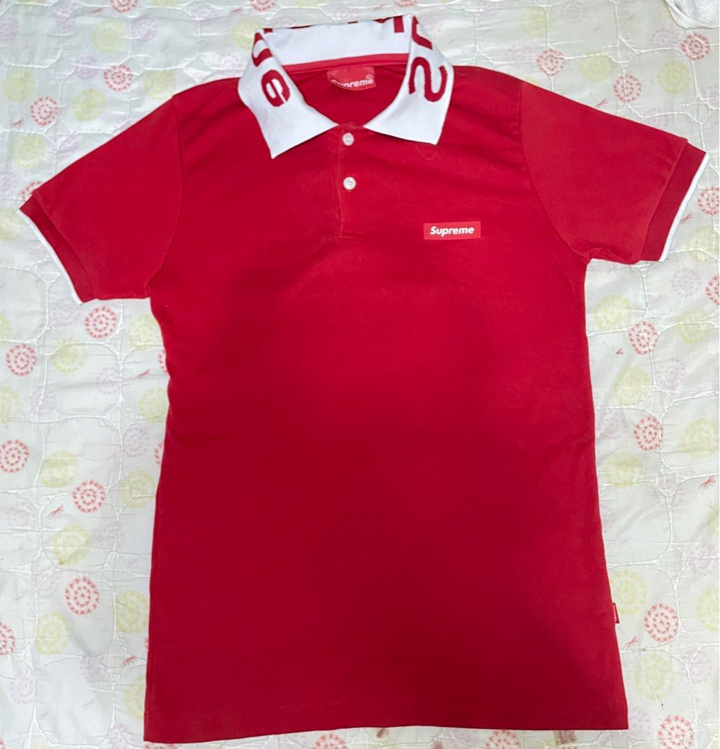 Supreme Basic Logo Polo Shirt Men s Fashion Tops Sets Tshirts