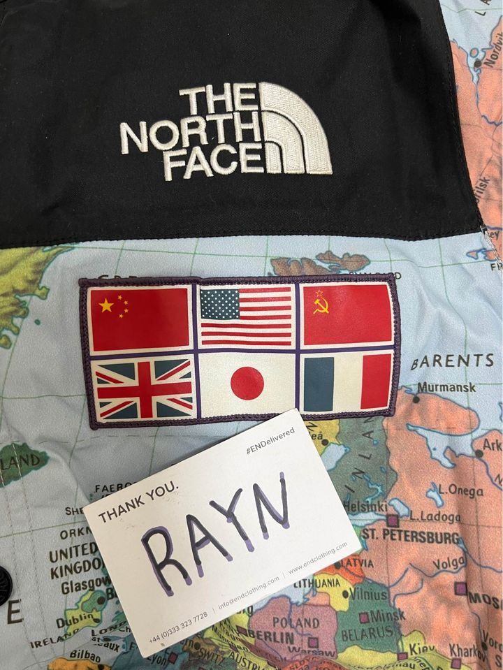 The north face x supreme world map deals