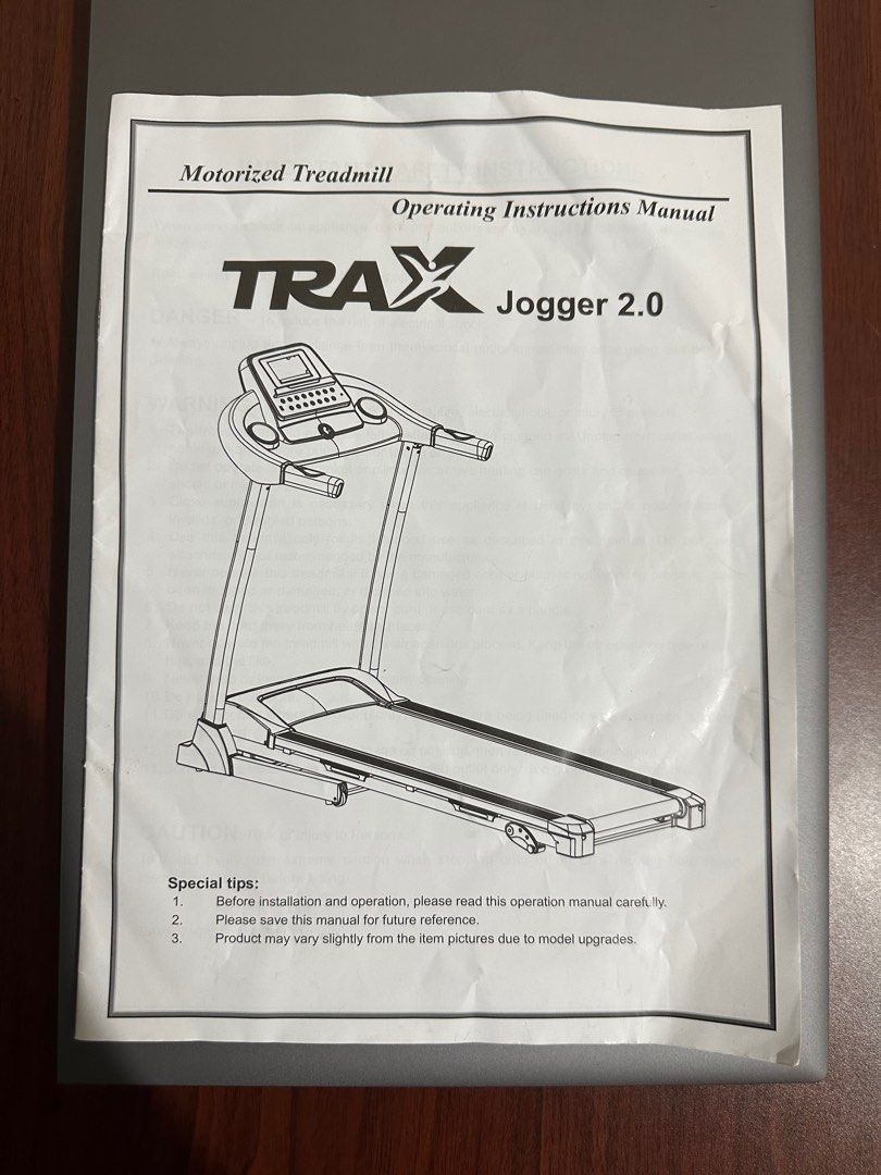 Trax jogger 2.0 manual 2025