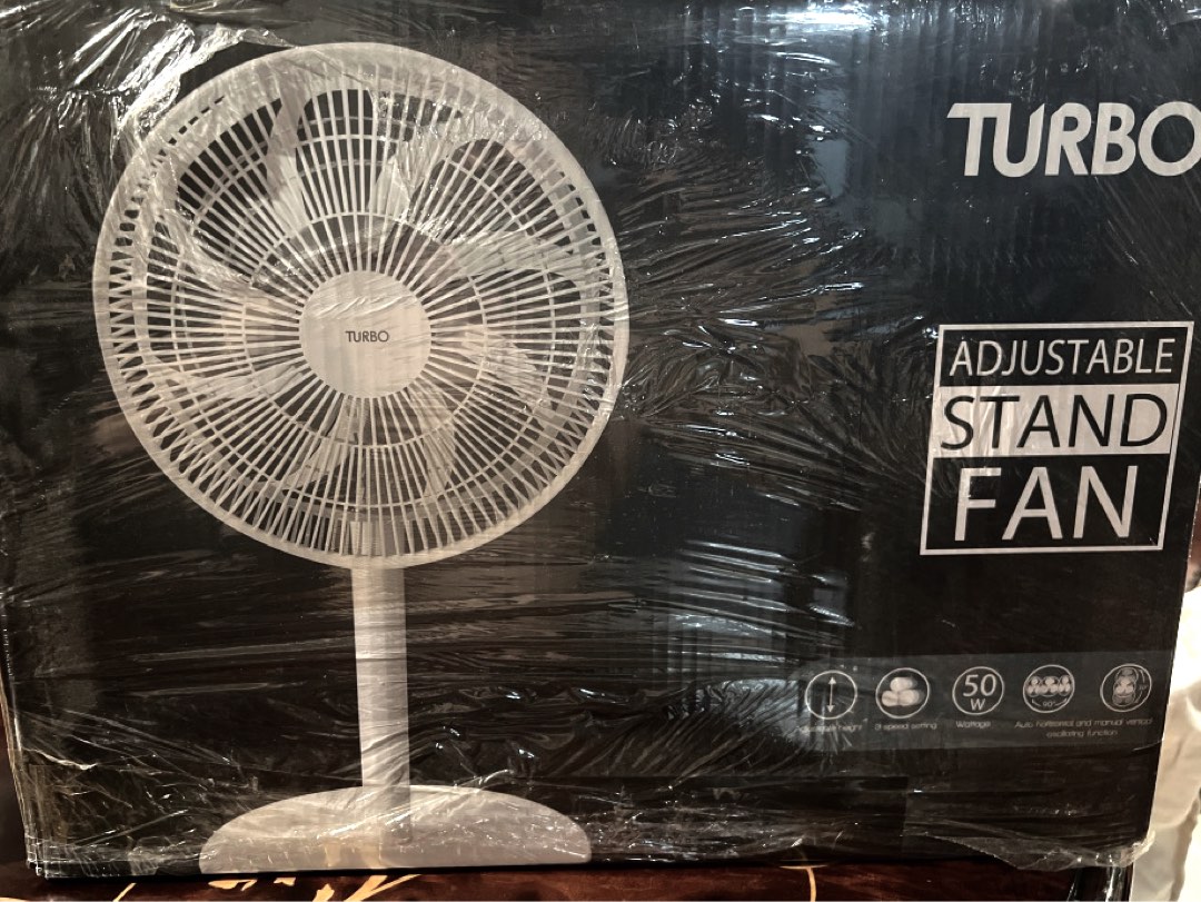 Turbo Adjustable stand fan, Furniture & Home Living, Lighting & Fans