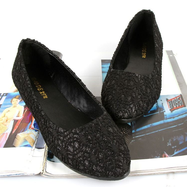 Velvet Flat Base Shoes Sapphire Blue 15443 Women s Fashion