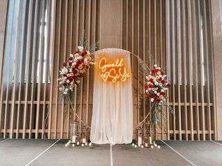 Wedding floral arch Solemnisation stage Decor 