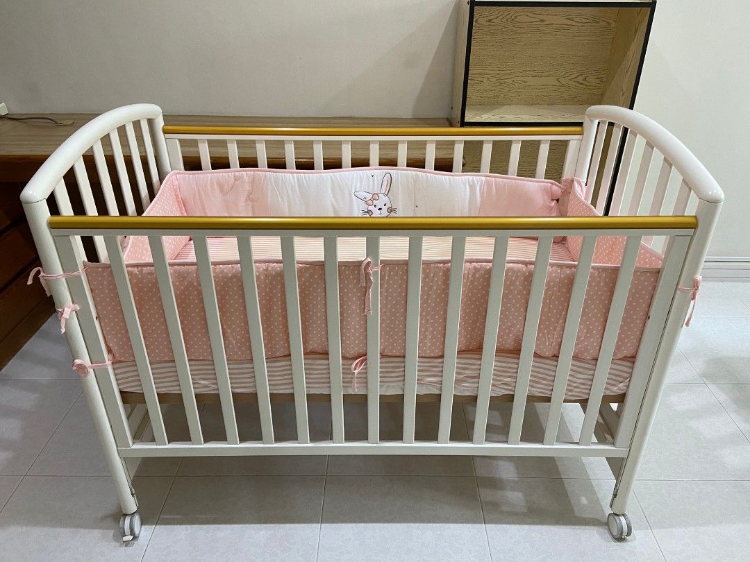 White baby cot, Babies & Kids, Baby Nursery & Kids Furniture, Cots ...