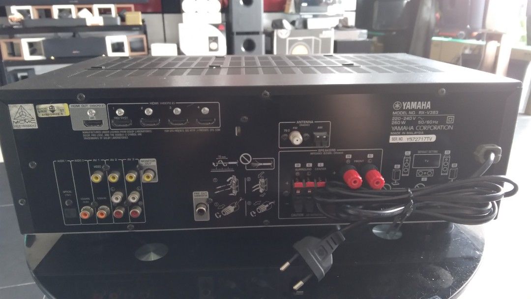 Yamaha RXV383 AV receiver, Audio, Soundbars, Speakers & Amplifiers on