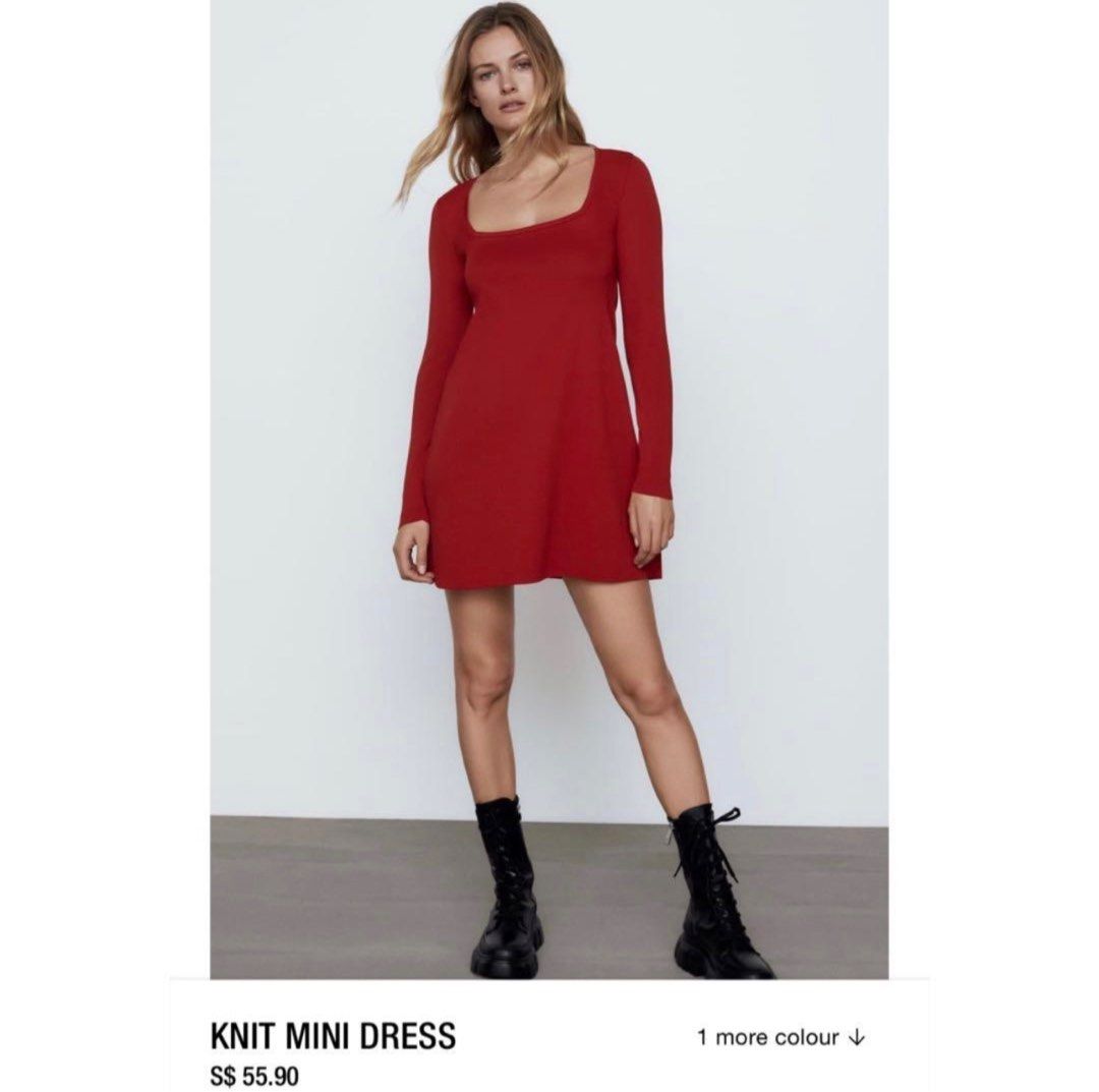 Offer ZARA Red Short Dress CNY