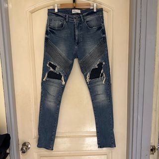ZARA男裝藍色牛仔褲 (size: 40)