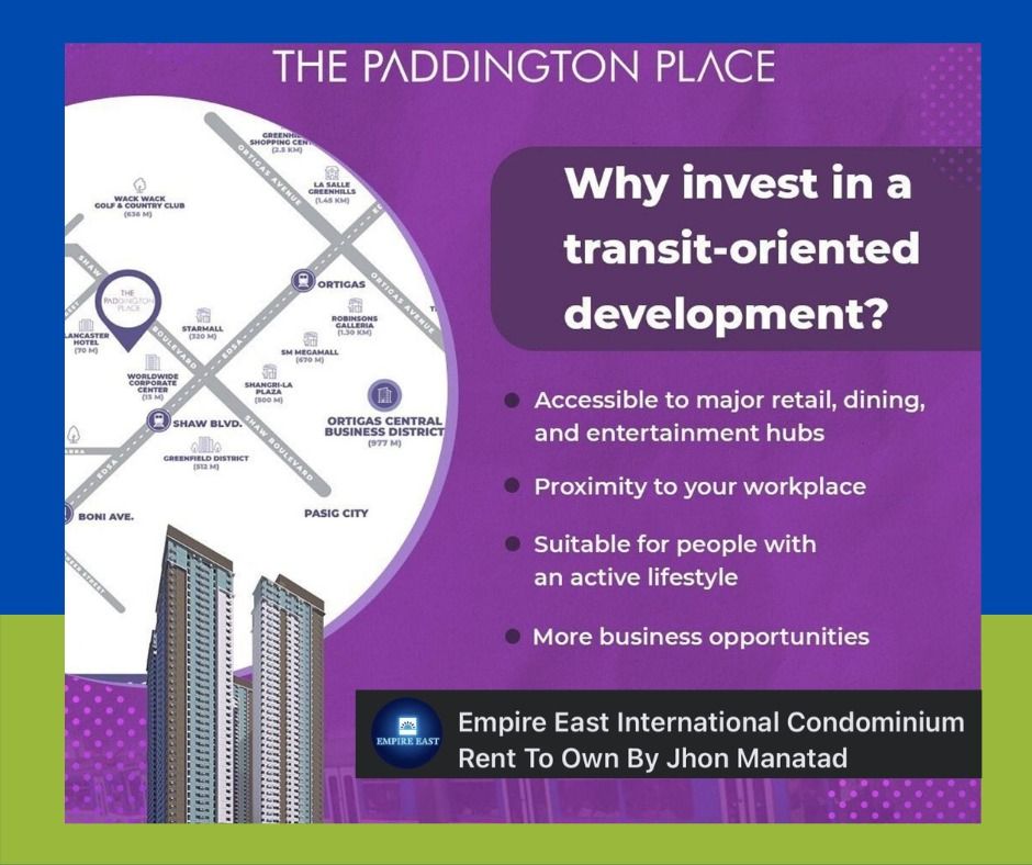 2 Bedroom Suite No Downpayment, The Paddington Place in Shaw Blvd Mandaluyong Near Ortigas