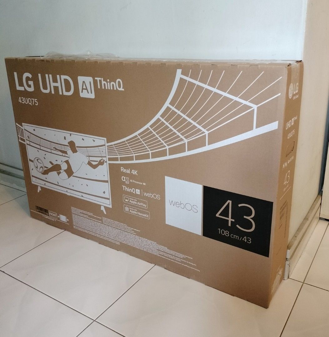 43 inch LG TV Empty Box With Styrofoam, TV & Home Appliances, TV & Entertainment, TV Parts