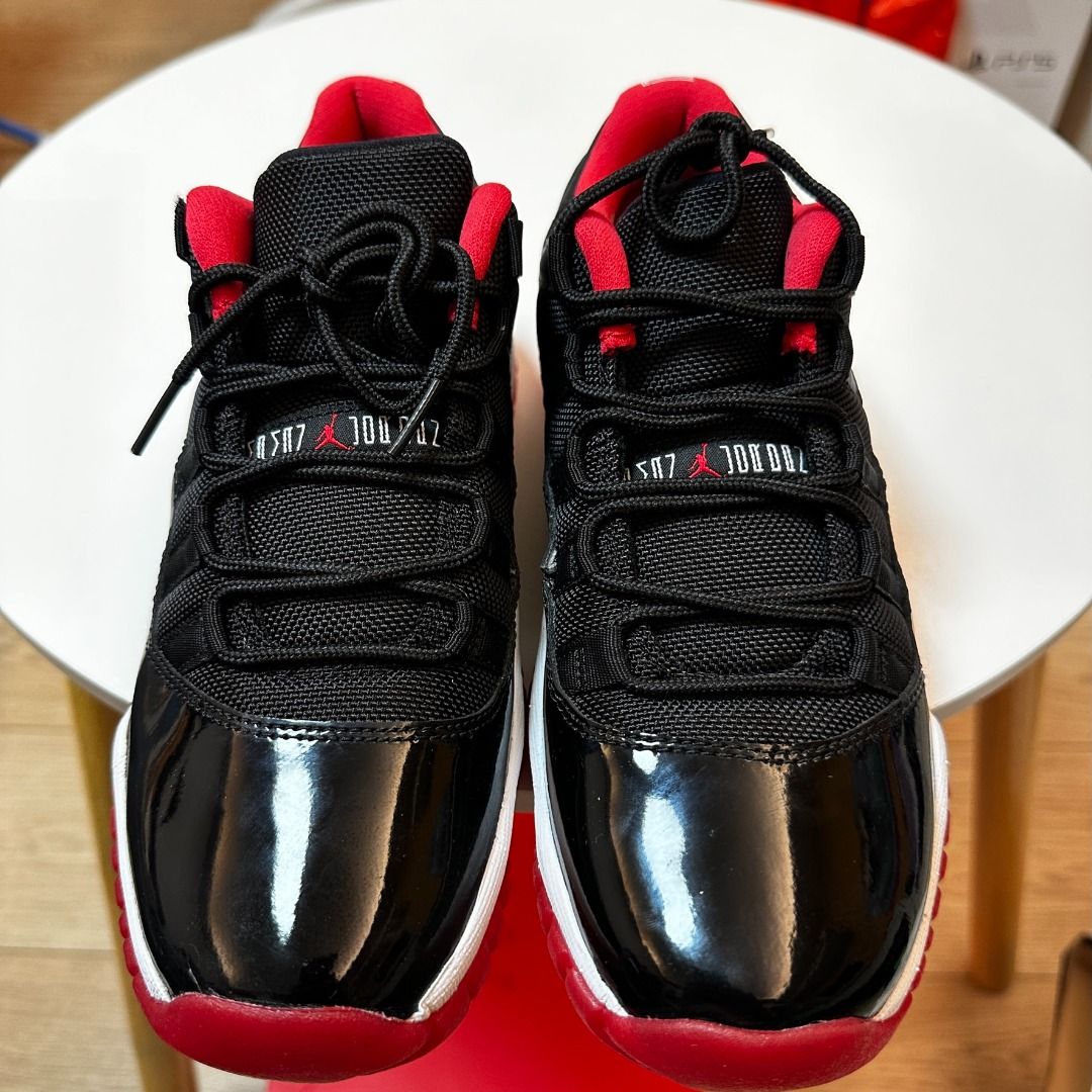 全新AIR JORDAN 11 RETRO LOW BG BLACK/RED AJ11 6.5Y, 女裝, 鞋, 波鞋