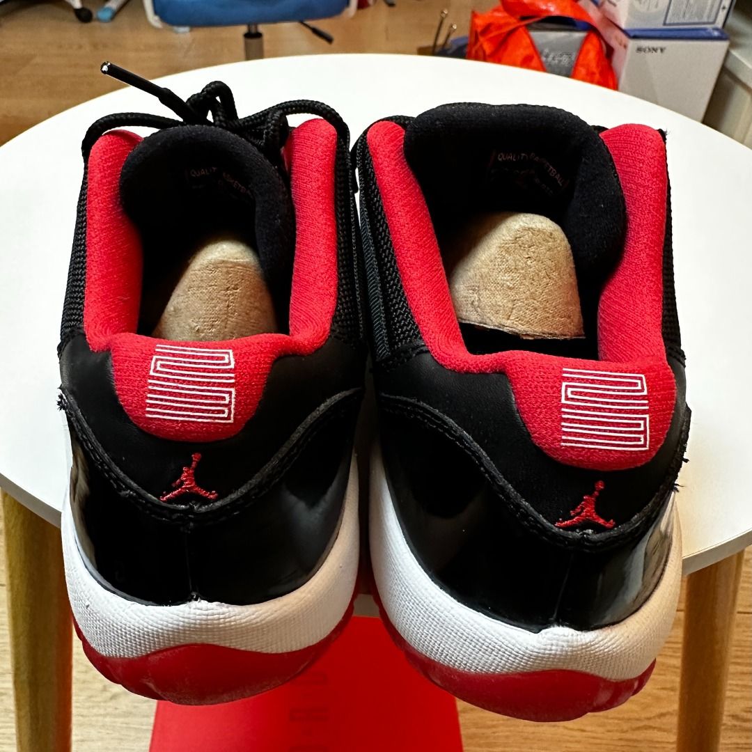 AIR JORDAN 11 RETRO LOW BG BLACK RED AJ11 6.5Y