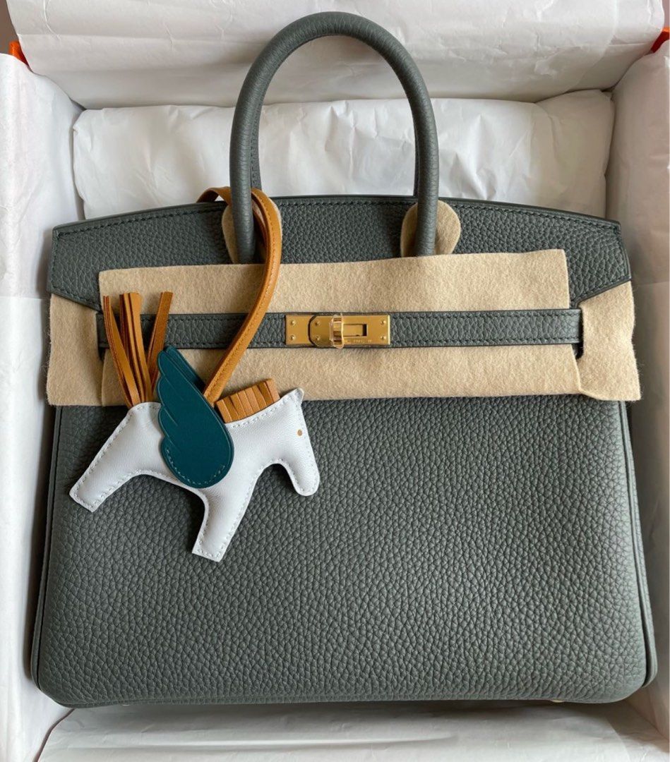 Full Set Vert Amande Birkin 25, Authentic & Vintage