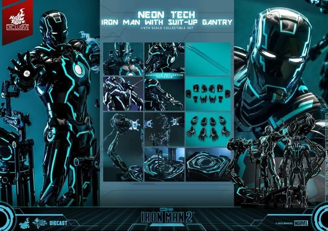 旺角店鋪現貨Hottoys MMS672 Iron Man 2 1:6 Neon Tech Iron Man with