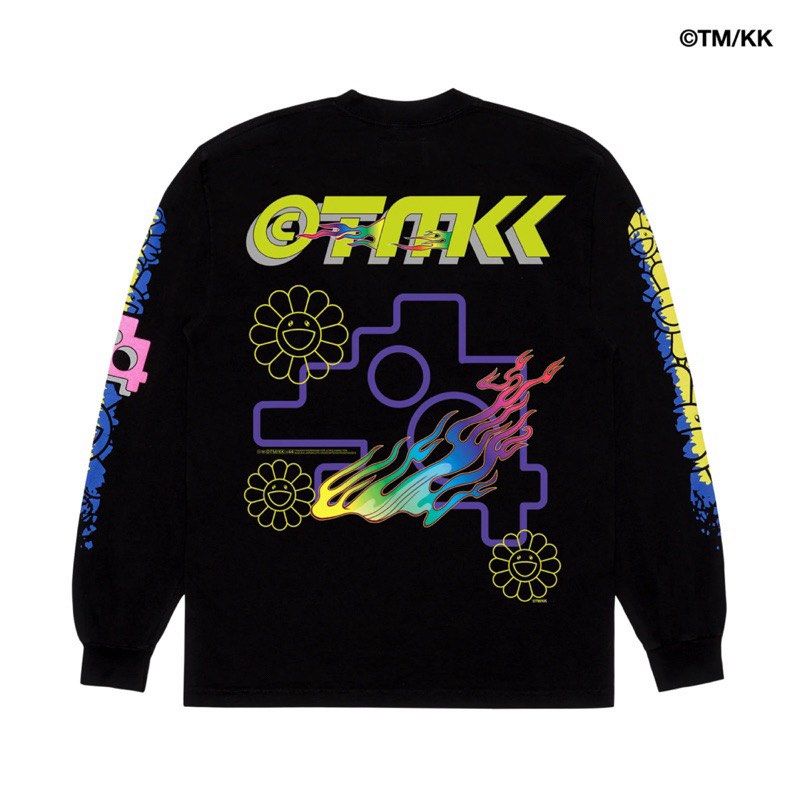 村上隆 x Lewis Hamilton Flame Out Long Sleeve Black 薄長袖 長tee