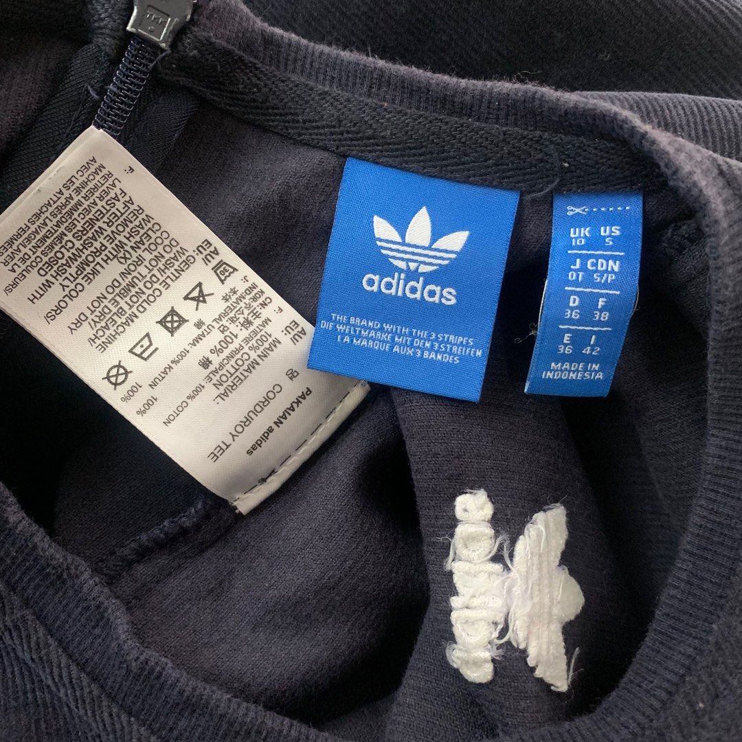 Adidas Corduroy Tee, Fesyen Wanita, Pakaian Wanita, Atasan di Carousell