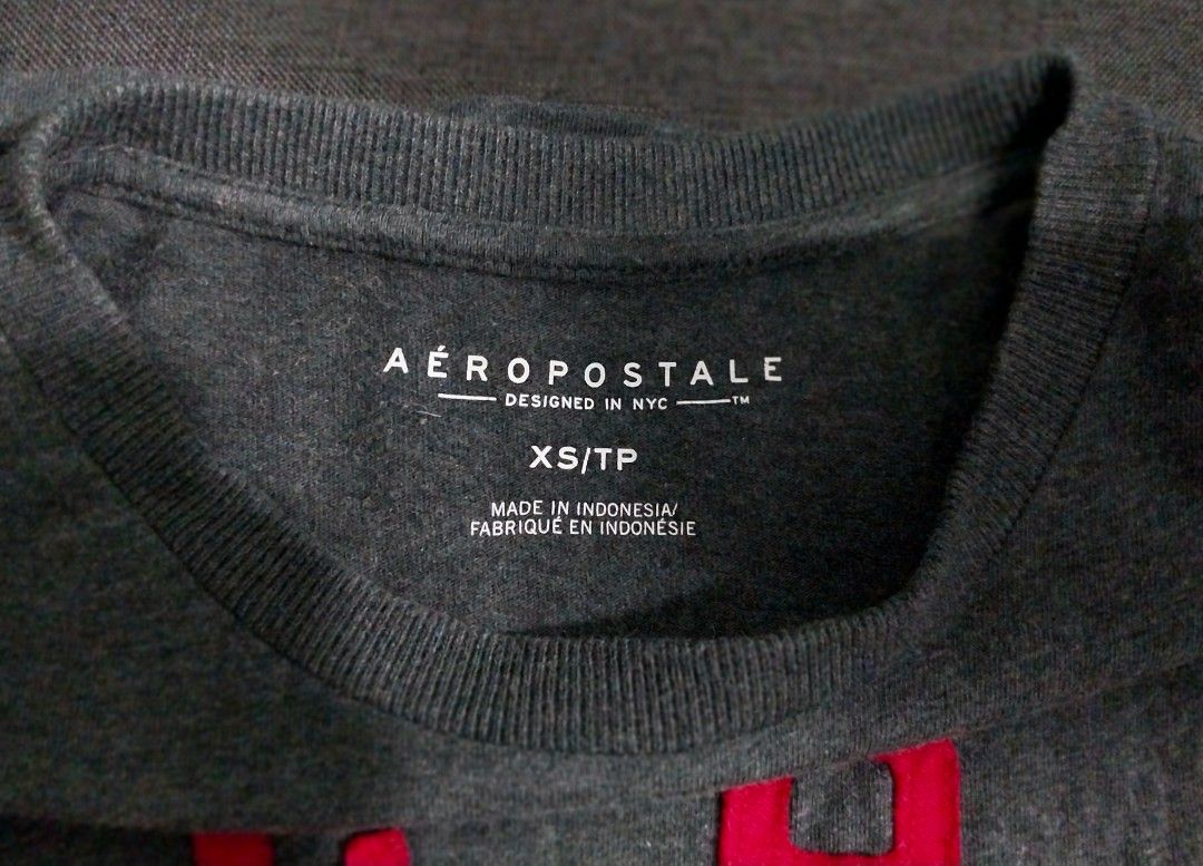 Aeropostale Shirt (Category: Shirts) located in Quezon City. Submitted by Ashleigh09 (Listing ID 1212266386, Image 3). Description: Color: Dark gray Slim fit Length: 27 inches Width: 17 1//2 inches RFS: hindi na kasya saken 😁 In very good condition.